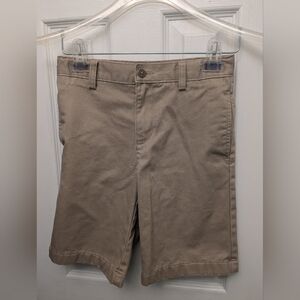 Lands End Boys khaki uniform shorts